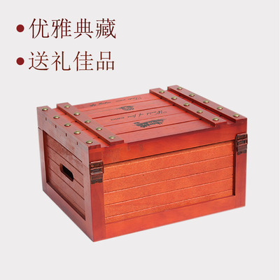 红酒盒木盒子六支木箱包装礼盒6支装实木红酒盒子红酒箱葡萄酒盒